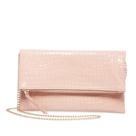 Steve Madden Handbags - STEVE MADDEN - BPROTECT Crocodile Fold Over Purse Clutch